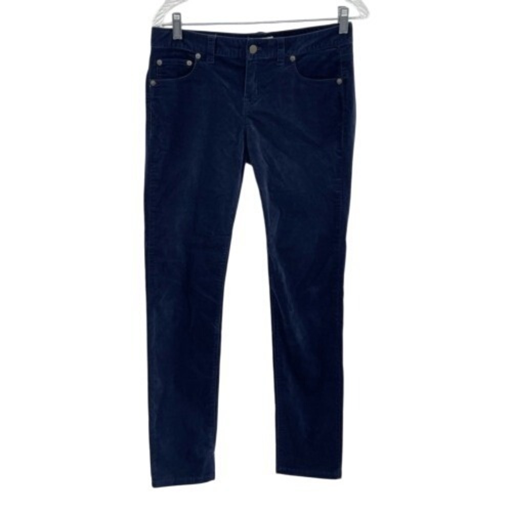 Vineyard Vines Velvet Pants Women Size 2 Blue Velvet